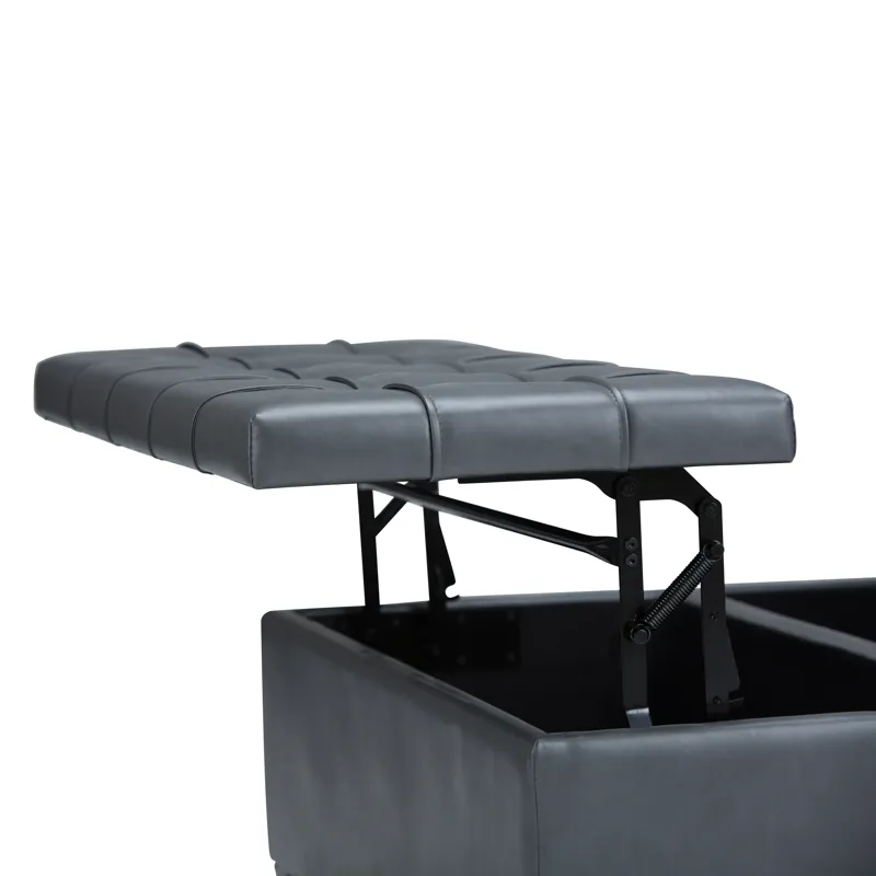 Harrison - Coffee Table Storage Ottoman - Stone Grey