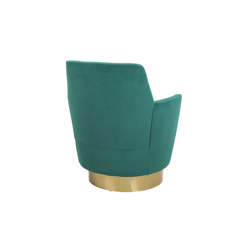 Velvet Swivel Barrel Chair, Swivel Accent Chairs Armchair For Living Room, Reading Chairs For Bedroo