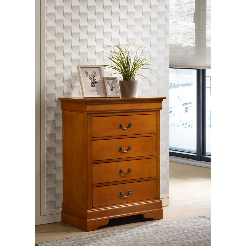 Louis Phillipe - G3160-BC 4 Drawer Chest - Oak
