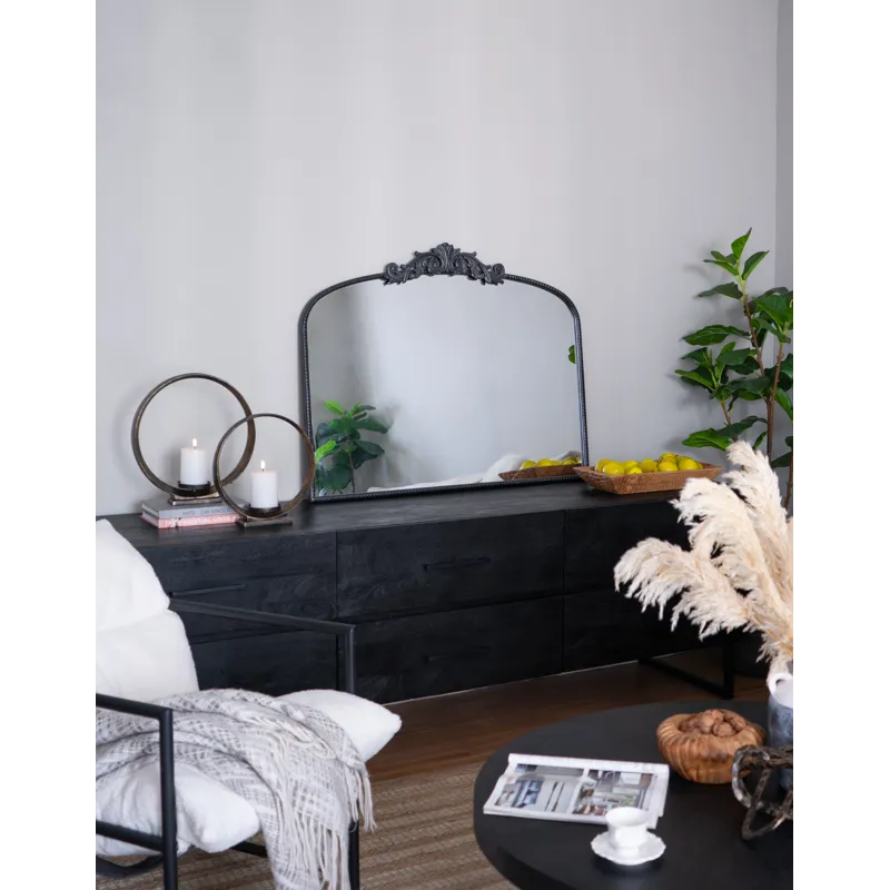 Classic Design Large Arch Mirror And Baroque Inspired Frame For Living Room Bathrrom Enterway Consol