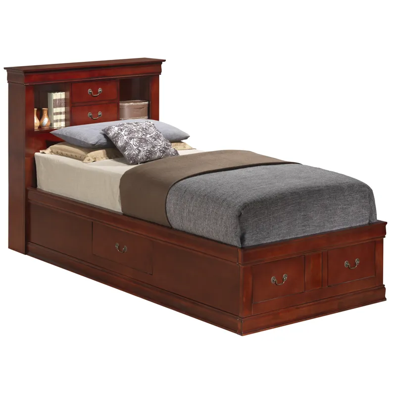 Louis Phillipe - G3100B-TSB Twin Storage Bed - Cherry