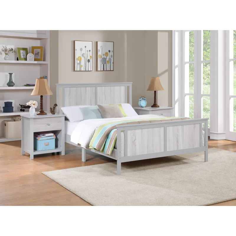 Connelly - Reversible Panel Full Bed - Gray/Rockport Gray