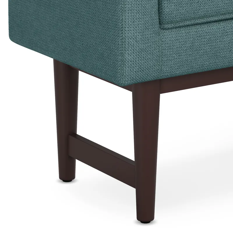 Scott - Small Ottoman Bench - Smoky Teal