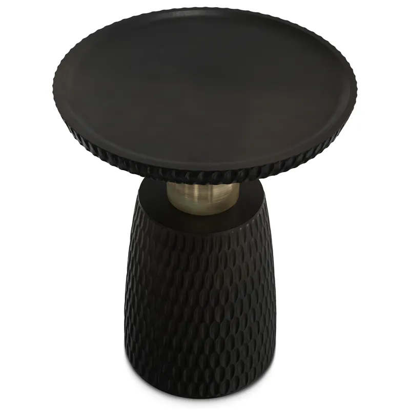 Breanna - Side Table - Black, Gold