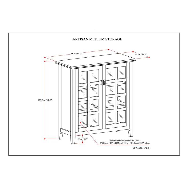 Artisan - Medium Storage Cabinet - Distressed Grey
