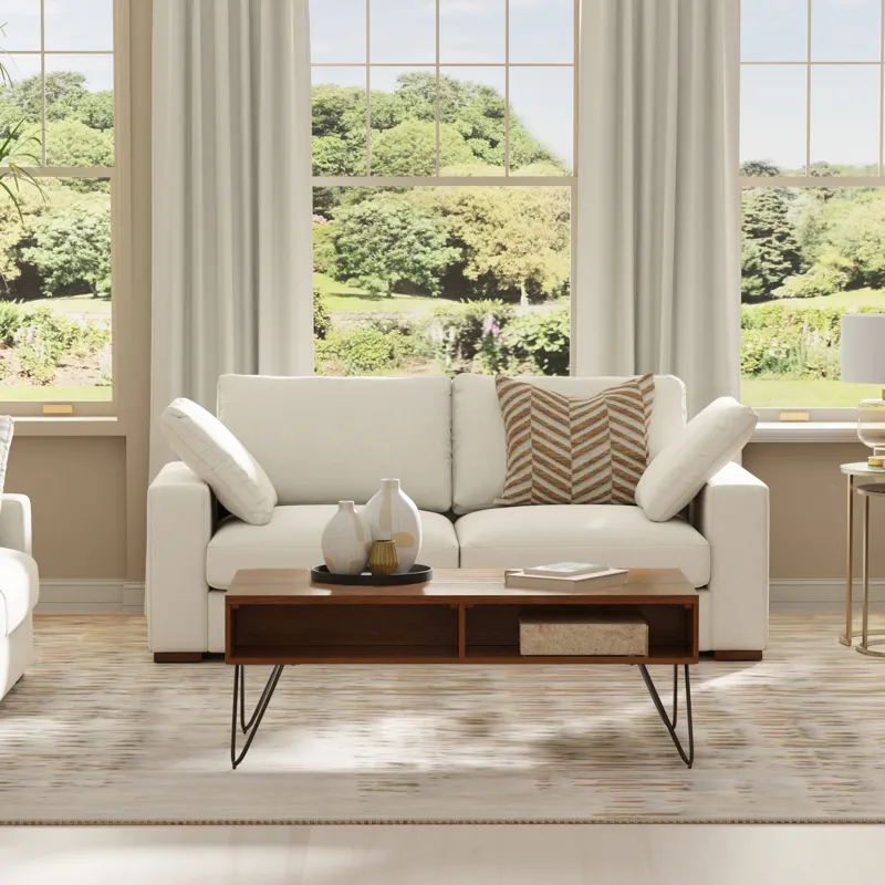 Charlie - 78\" Deep Seater Sofa - Cream