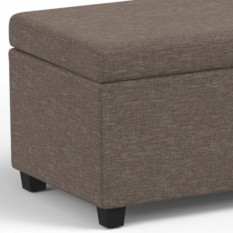 Avalon - Extra Large Storage Ottoman Bench - Fawn Brown