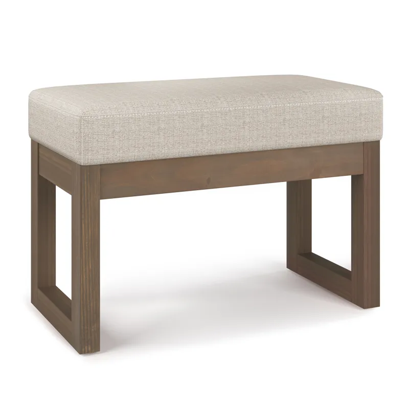 Milltown - Footstool Small Ottoman Bench - Platinum