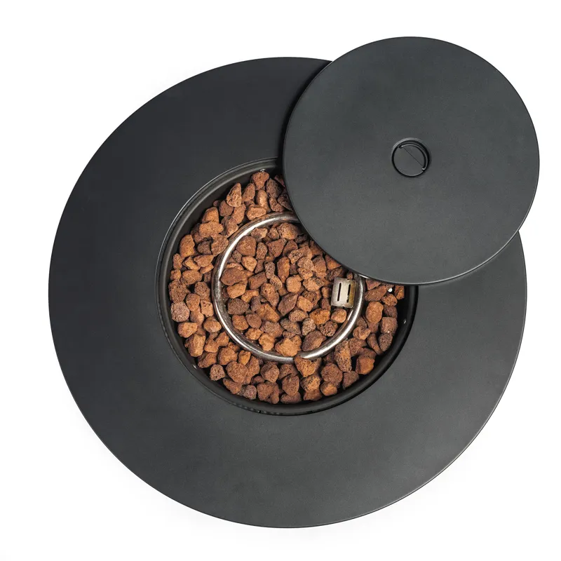 30\" Propane Round Fire Table 40000Btu Propane Fire Pit Table - Black