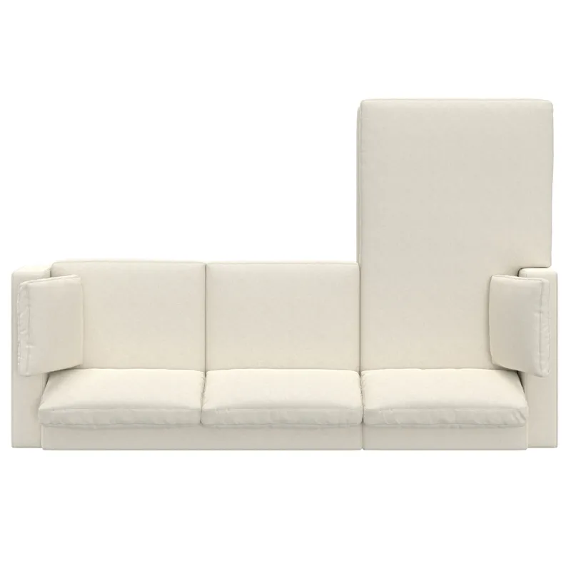 Charlie - Deep Seater Left Sectional Sofa - Cream