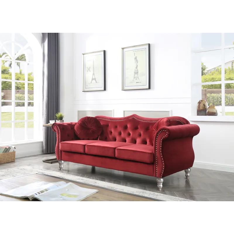 Hollywood - G0669A-S Sofa - Burgundy
