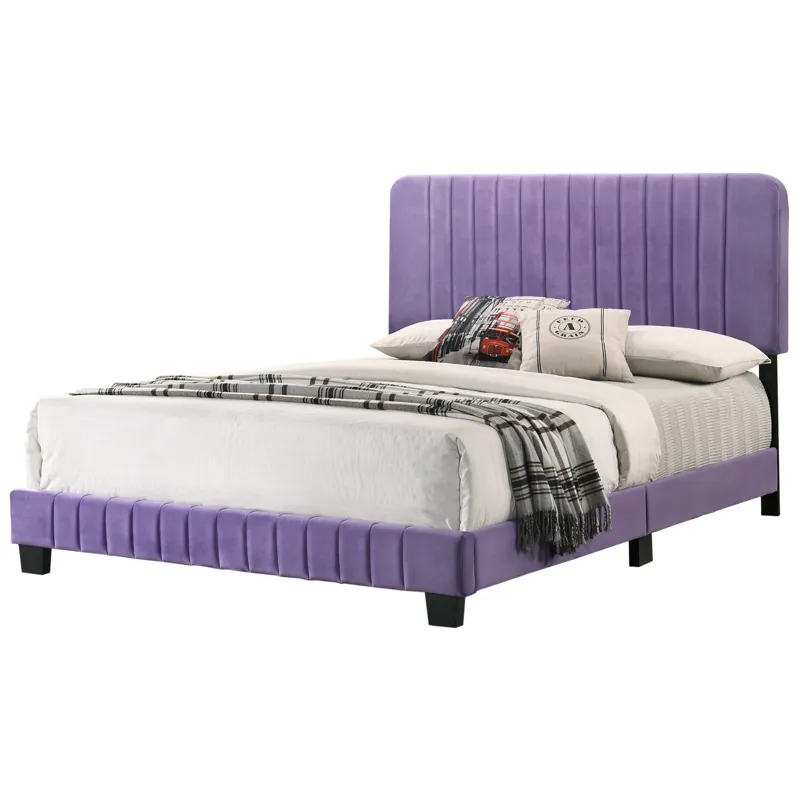 Lodi - G0502-QB-UP Queen Bed - Purple