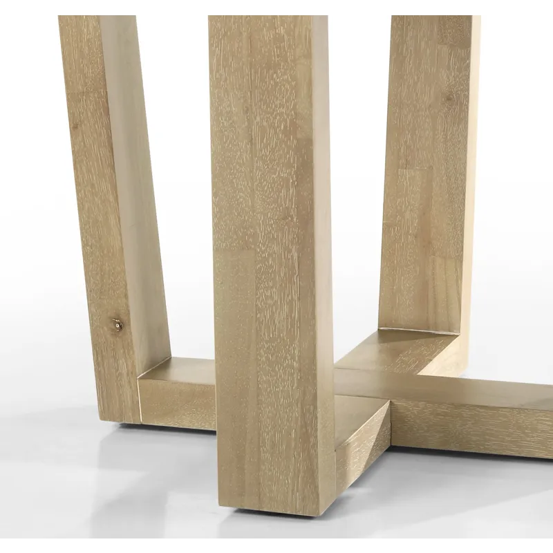 Brutus - Contemporary Round Dining Table With Wheat Colored Base - Vintage Walnut