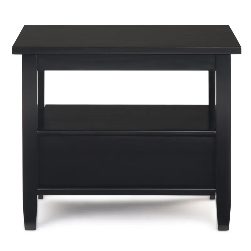 Warm Shaker - Narrow Side Table - Black