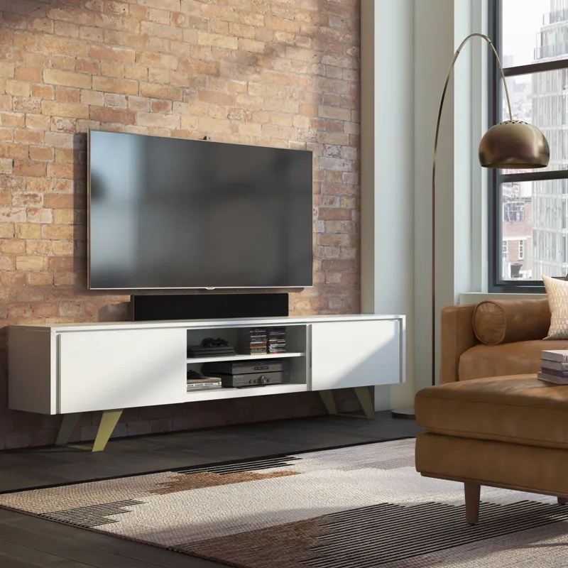 Lowry - TV Media Stand - White