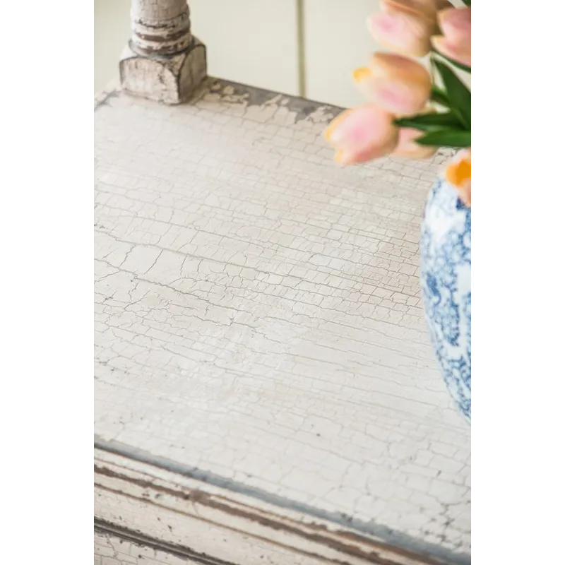 Adela - French Country Wood Bookcase, Display Storage Shelf Etageres - Antique White