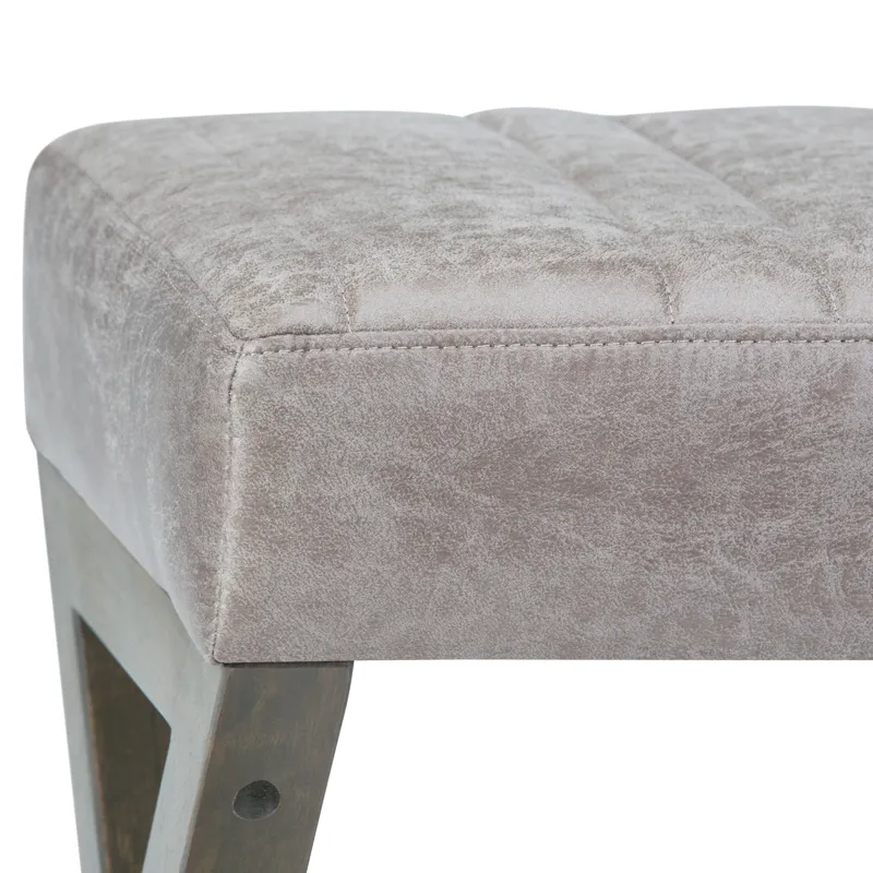 Salinger - Large Ottoman Bench - Distressed Grey Taupe