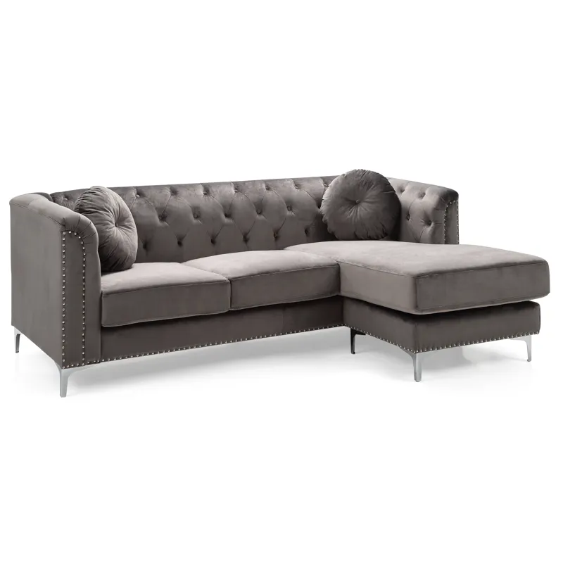 Pompano - G782B-SC Sofa Chaise (3 Boxes) - Dark Gray