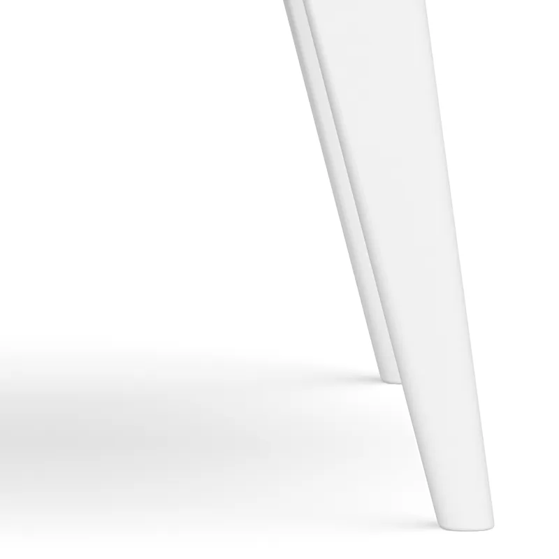 Draper - Mid Century End Table - White