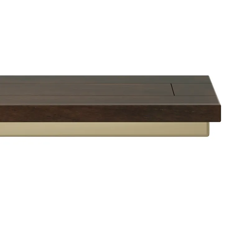 Skyler - C Side Table - Dark Brown / Gold