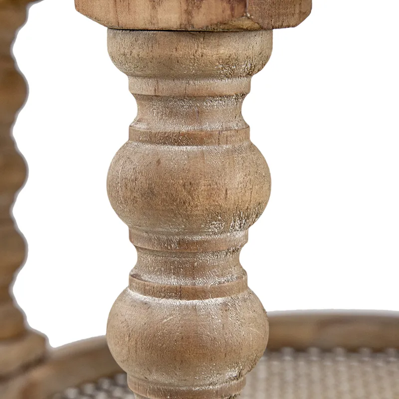 Round 2 Tiered Side Tabel, Natural End Tabel For Lving Room Bedroom Entryway - Brown