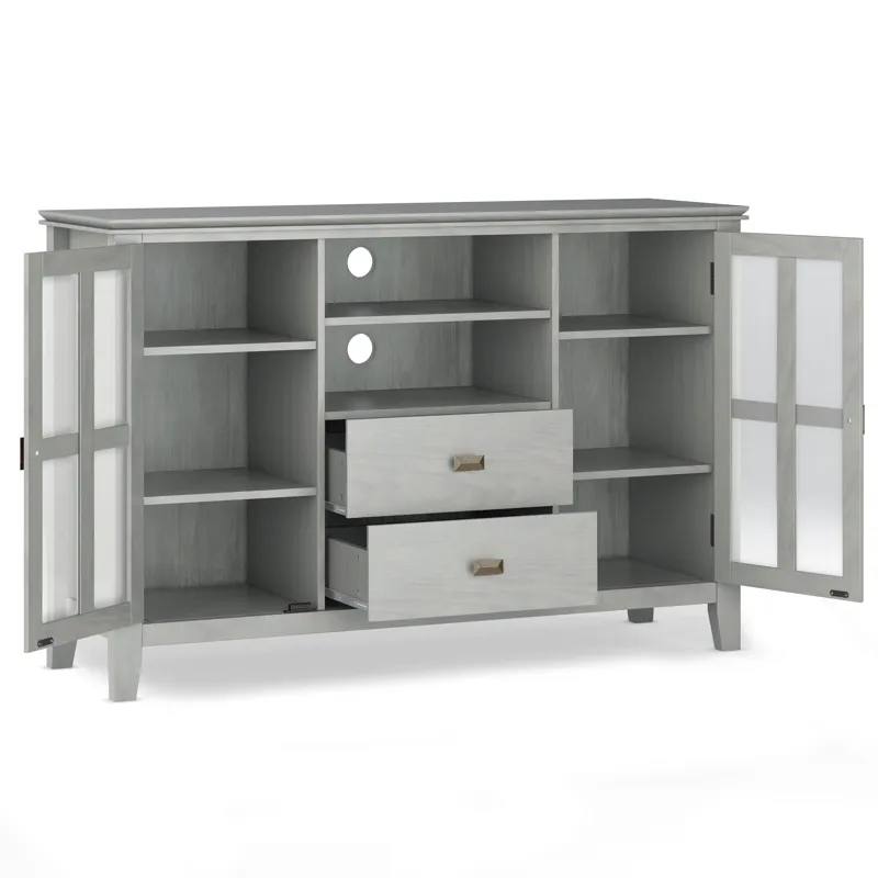 Artisan - Tall TV Media Stand - Fog Grey