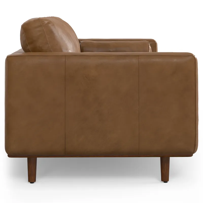 Morrison - 89\" Sofa and Ottoman Set - Caramel Brown