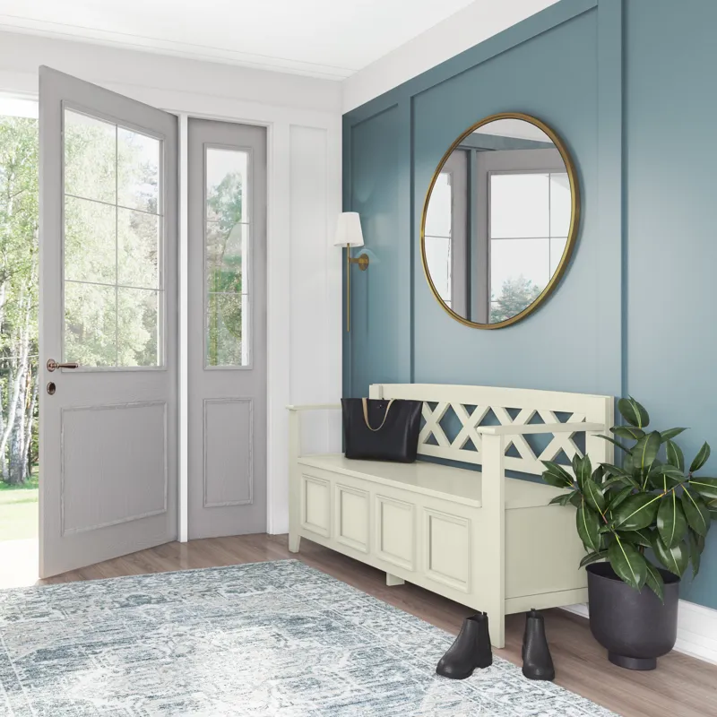 Amherst - Entryway Storage Bench - Antique White