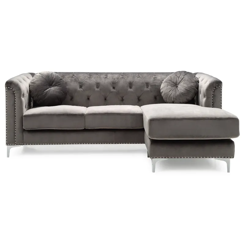 Pompano - G782B-SC Sofa Chaise (3 Boxes) - Dark Gray