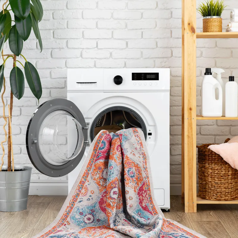9\' x 12\' Area Rug, Washable Rug, Low-Pile, Non-Slip, Non-Shedding, Foldable, Kid & Pet Friendly Ar