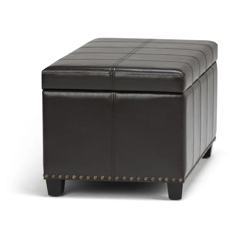 Amelia - Storage Ottoman Bench - Tanners Brown