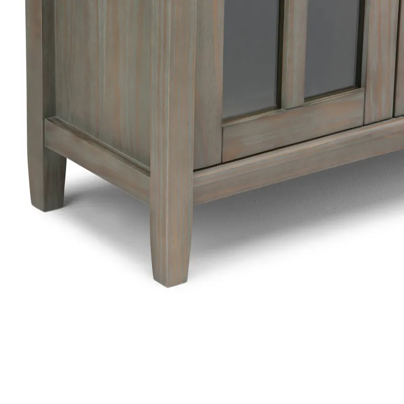 Warm Shaker - Low Storage Cabinet - Distressed Grey