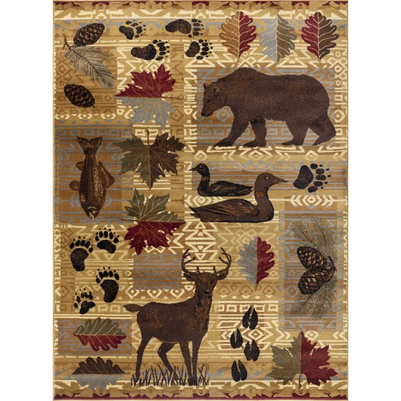 Nature\'s Nest - GC_CBL3002 Multi 7\' x 10\' Lodge Area Rug