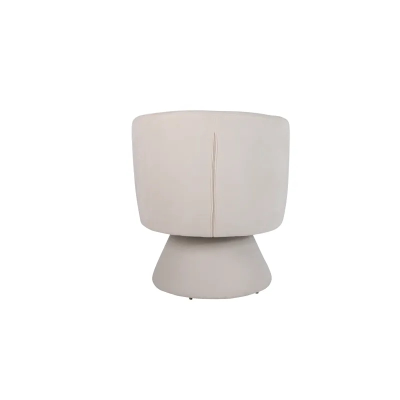 26.4\" Swivel Accent Chair Armchair, Round Barrel Chair In Fabric For Living Room Bedroom - Beige