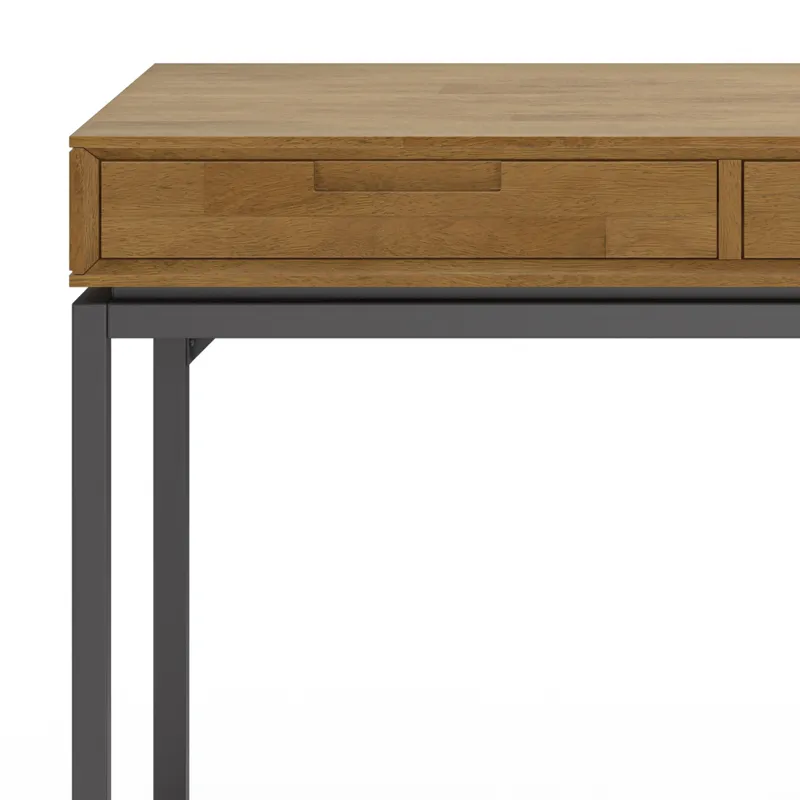 Banting - Mid Century Wide Desk - Medium Saddle Brown