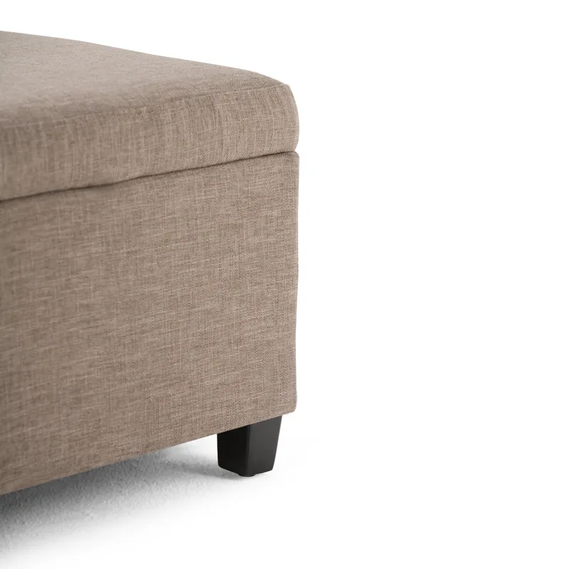 Avalon - Storage Ottoman Bench - Fawn Brown