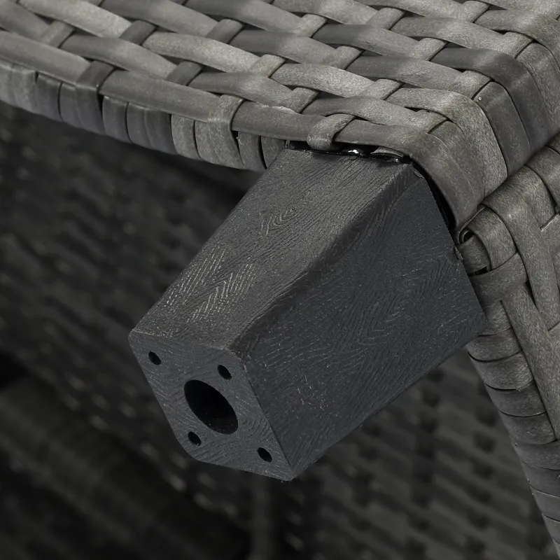 8 Pieces Outdoor Wicker Round Sofa Set, Half-Moon Sectional Sets All Weather, Curved Sofa Set With R