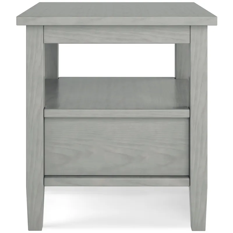 Warm Shaker - End Table - Fog Grey
