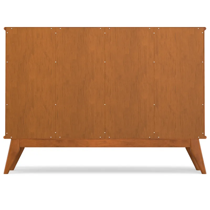 Draper - Mid Century 8 Cube Storage Sofa Table - Teak Brown
