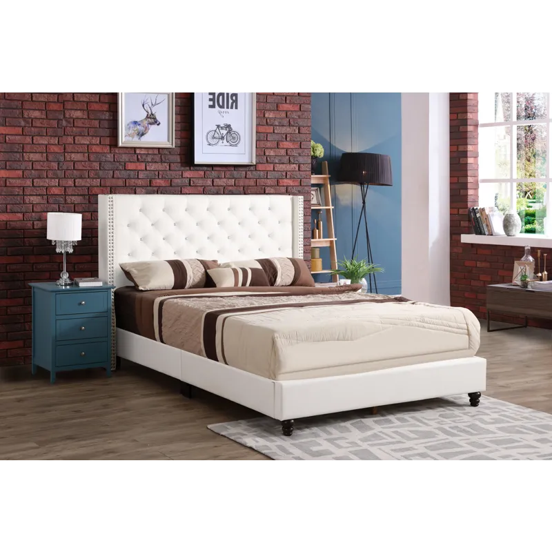 Julie - G1918-FB-UP Full Upholstered Bed - White