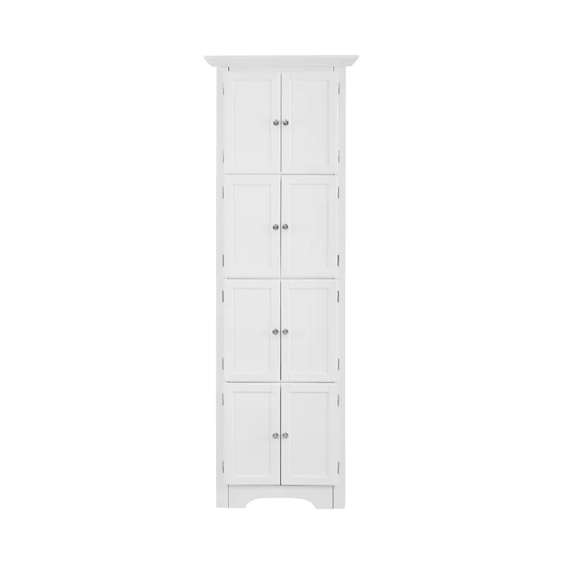 Tall Storage Cabinet With Doors And 4 Shelves For Living Room, Kitchen, Office, Bedroom, Bathroom, M