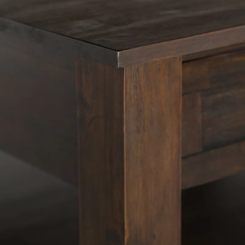 Monroe - Square Coffee Table - Distressed Charcoal Brown