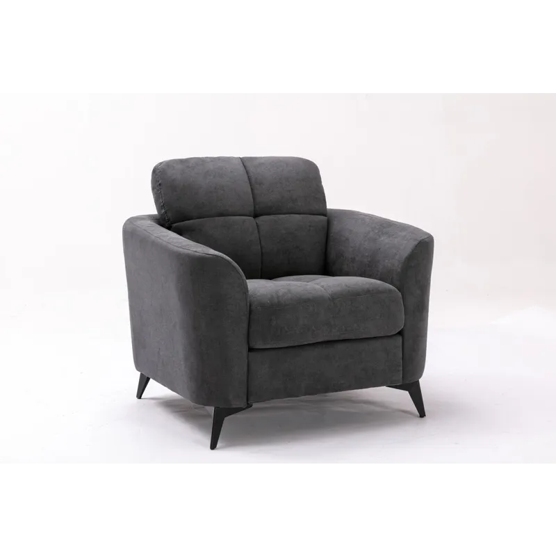 Callie - Woven Fabric Chair - Gray