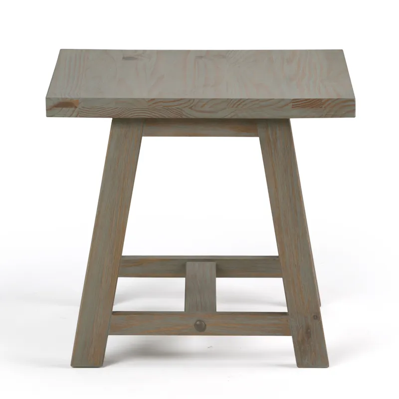 Sawhorse - End Table - Distressed Grey