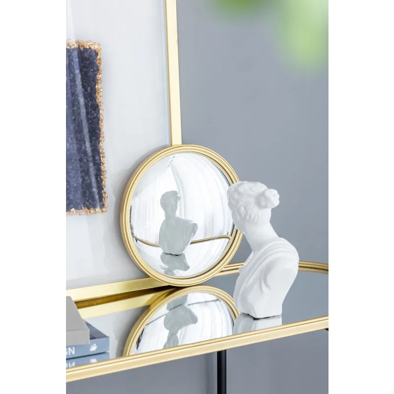 Round Mirror, Circle Mirror With Iron Frame For Living Room Bedroom Vanity Entryway Hallway - Gold