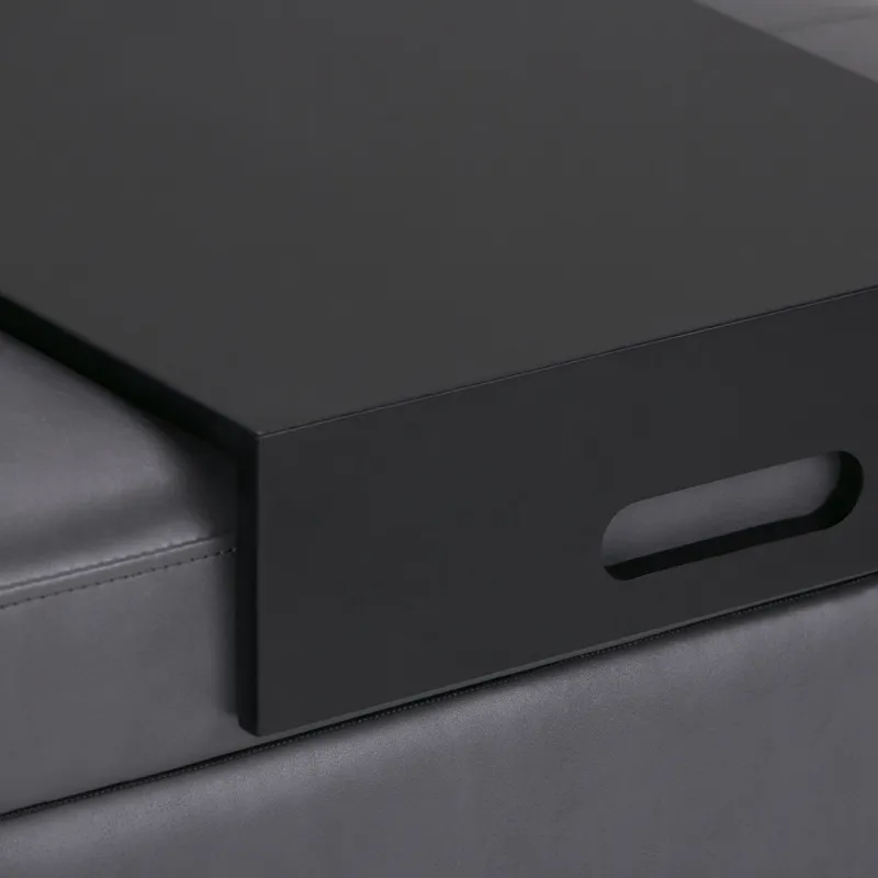 Oregon - Storage Ottoman Bench with Tray - Stone Grey