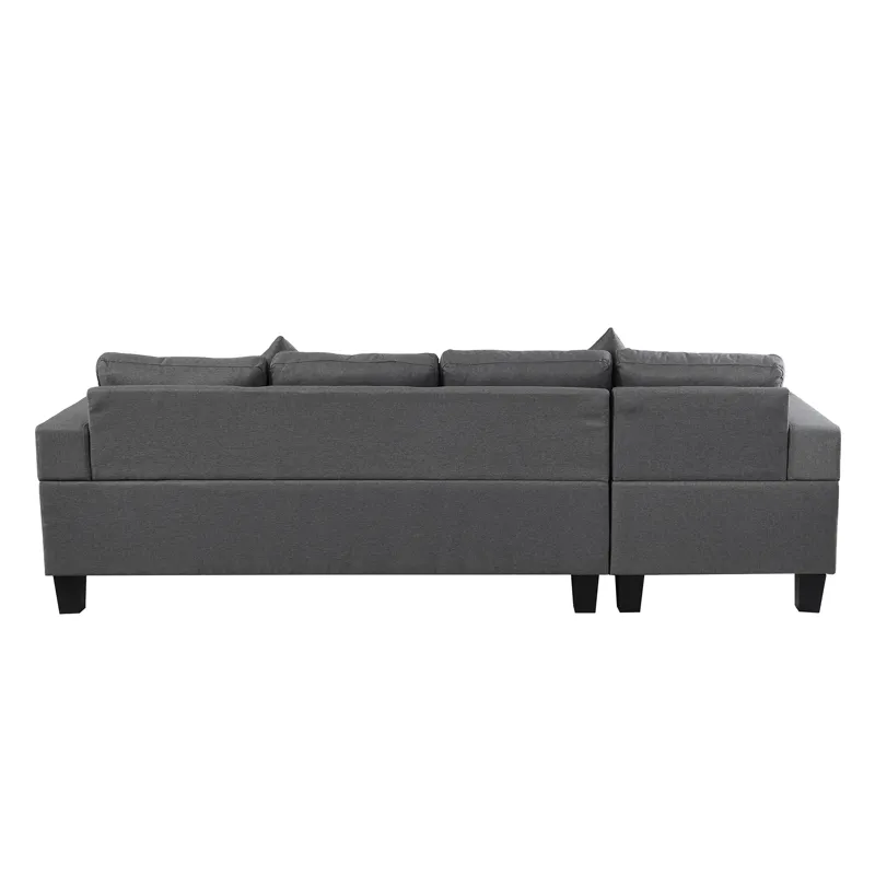 Sectional Sofa Set For Living Room With L Shape Chaise Lounge, Cup Holder And Left Or Right Hand Cha