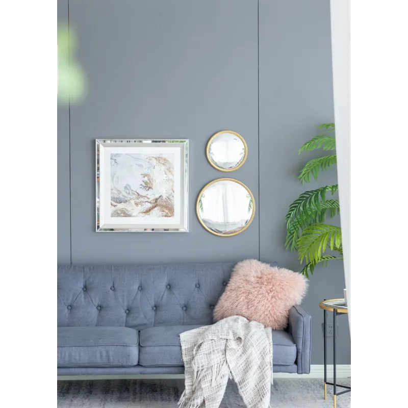 Round Mirror, Circle Mirror With Iron Frame For Living Room Bedroom Vanity, Entryway, Hallway - Gold