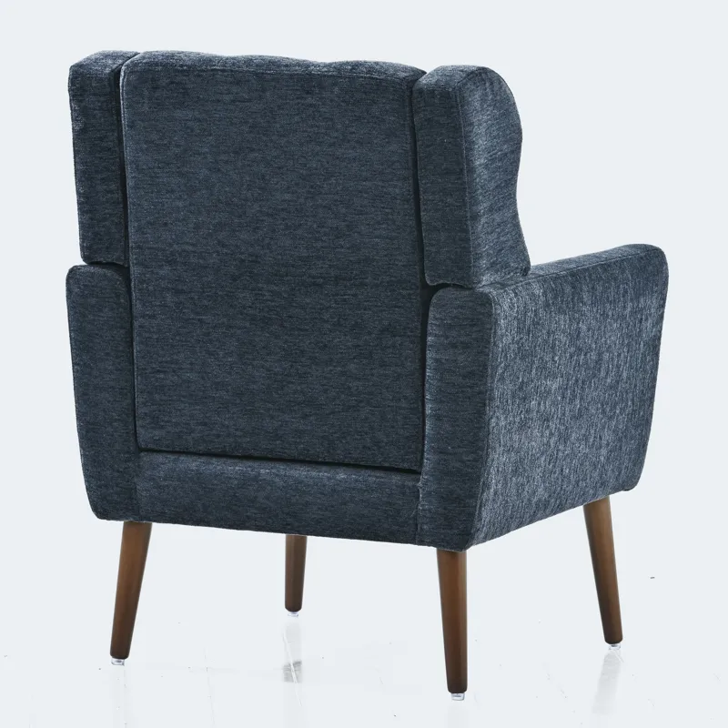 Modern Accent Chair, Chenille Arm Chairs For Living Room, Upholstered Mordern Armchair, Comfy Soft P
