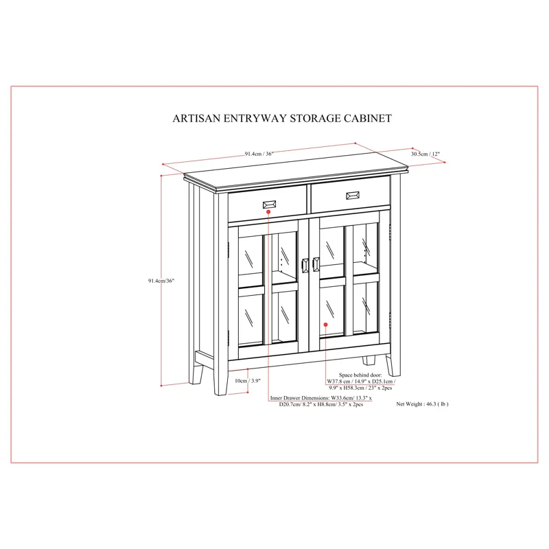 Artisan - Entryway Storage Cabinet - Russet Brown